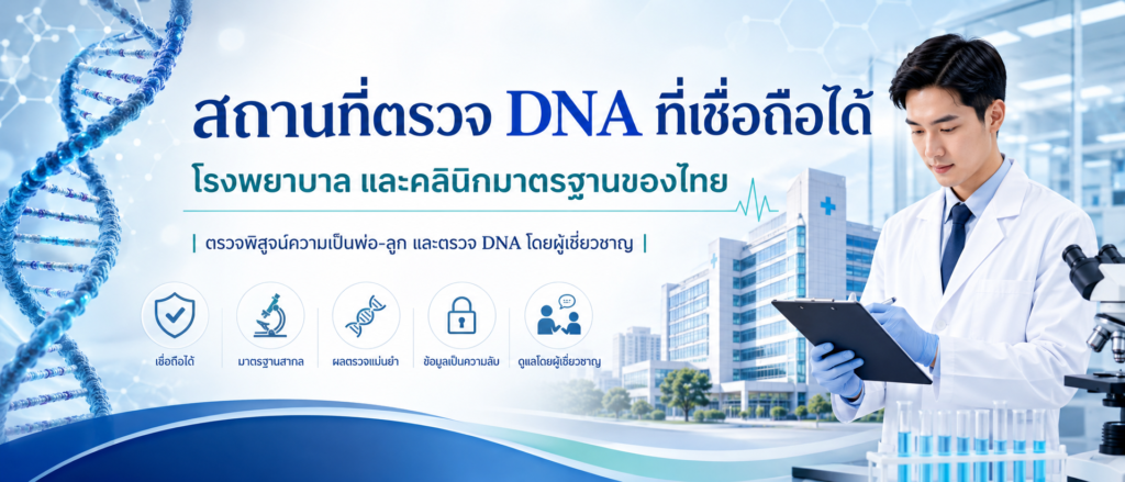 สถานที่ตรวจdna พิสูจน์ความเป็นพ่อลูก