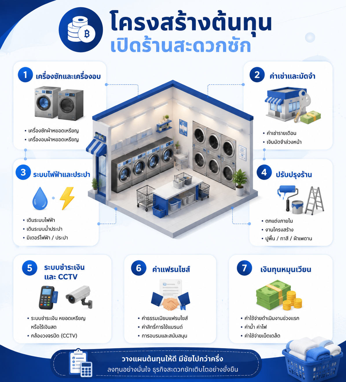 ต้นทุนเปิดร้านสะดวกซัก